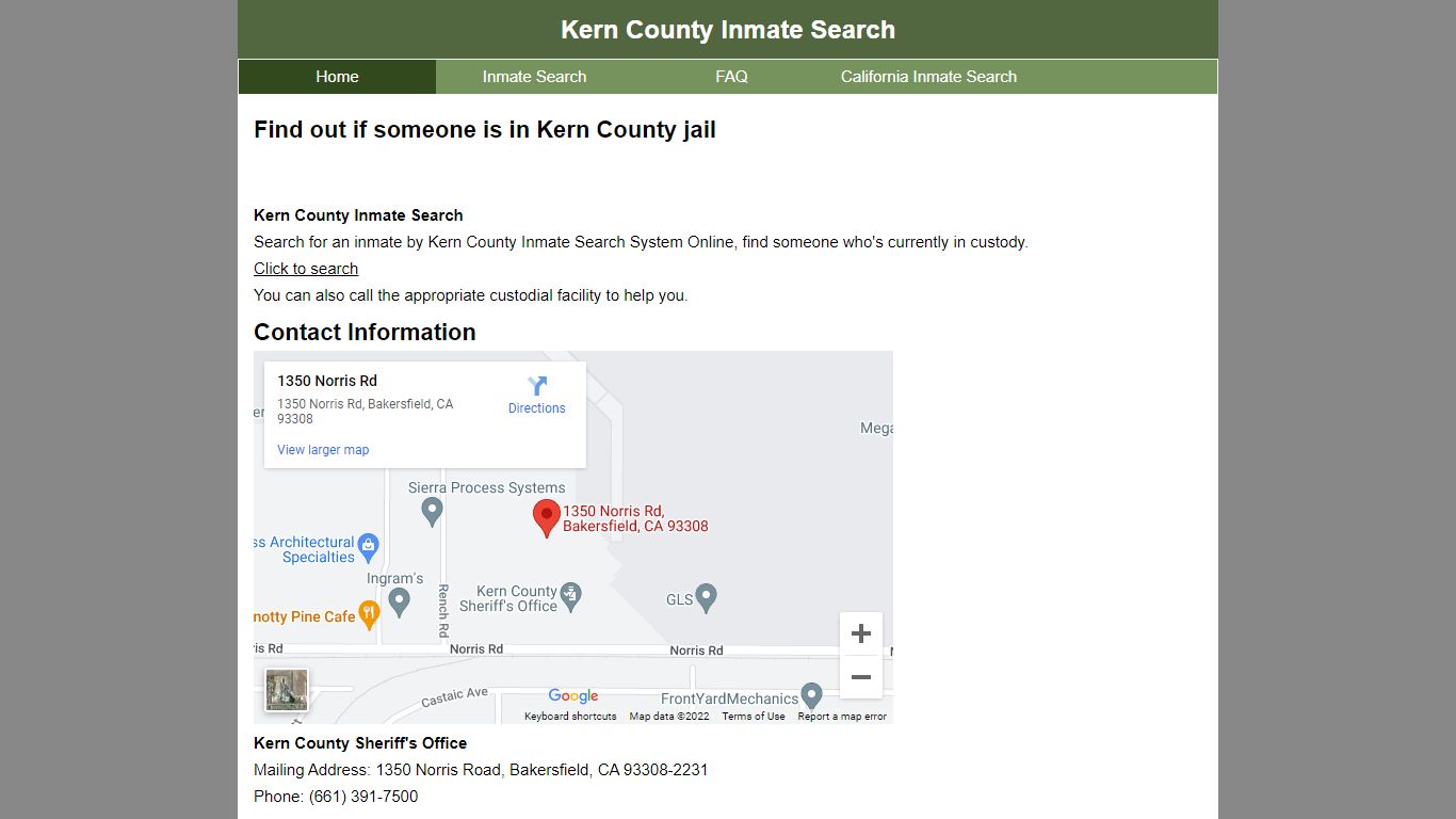 Kern County Inmate Search